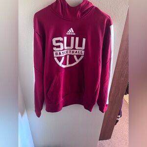 Adidas Red Sweatshirt with White Logo